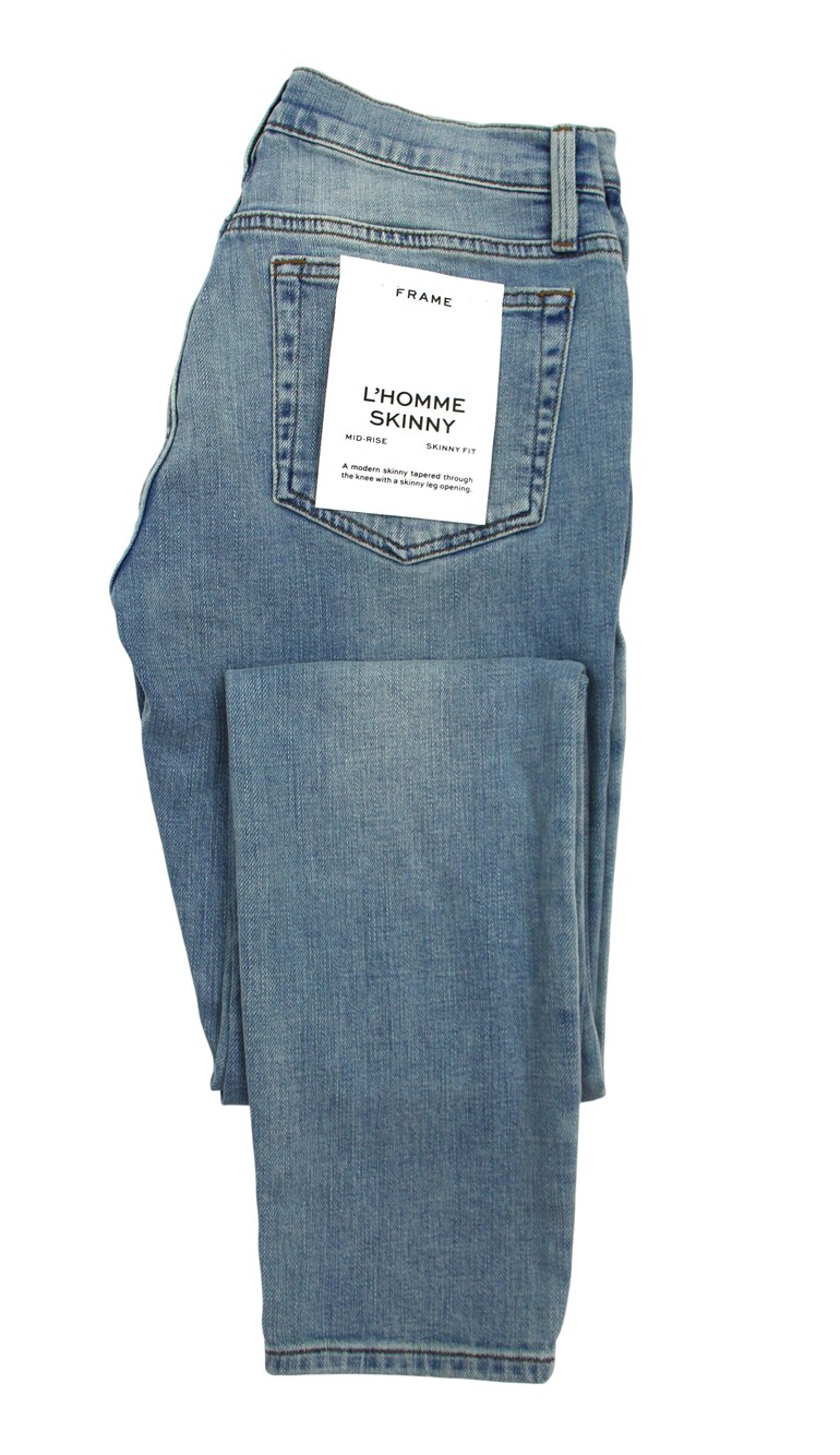 Frame L'Homme Skinny Jeans Mens 29 Blue Mid Rise Slim Fit Stretch Denim
